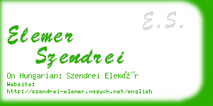 elemer szendrei business card